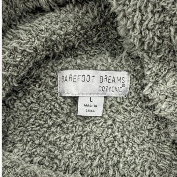 Barefoot Dreams Cozychic Pullover Women's L Spruce Cowl Neck Teddy Boxy - Picture 2 of 10